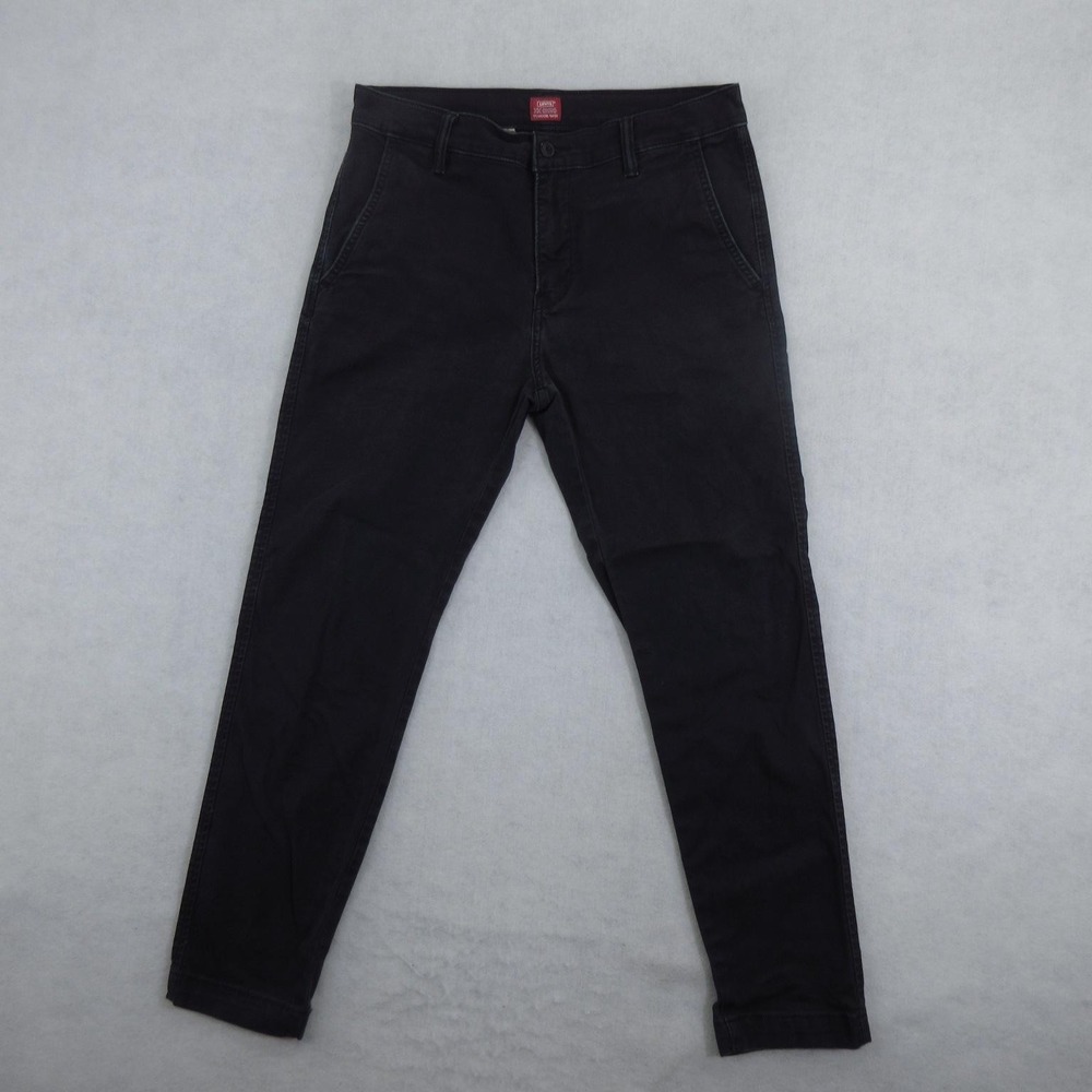 Levis XX Chino Pants Mens 30x28 (Tag30x30) Black Taper Stretch Cotton Casual